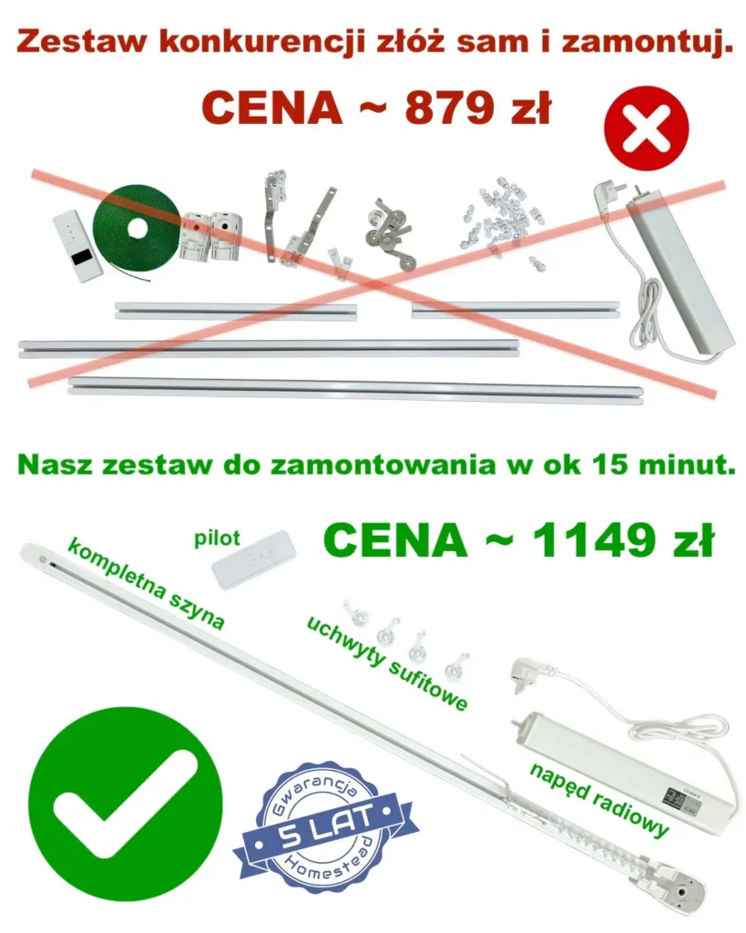 Karnisze Homestead gotowe do zawieszenia.